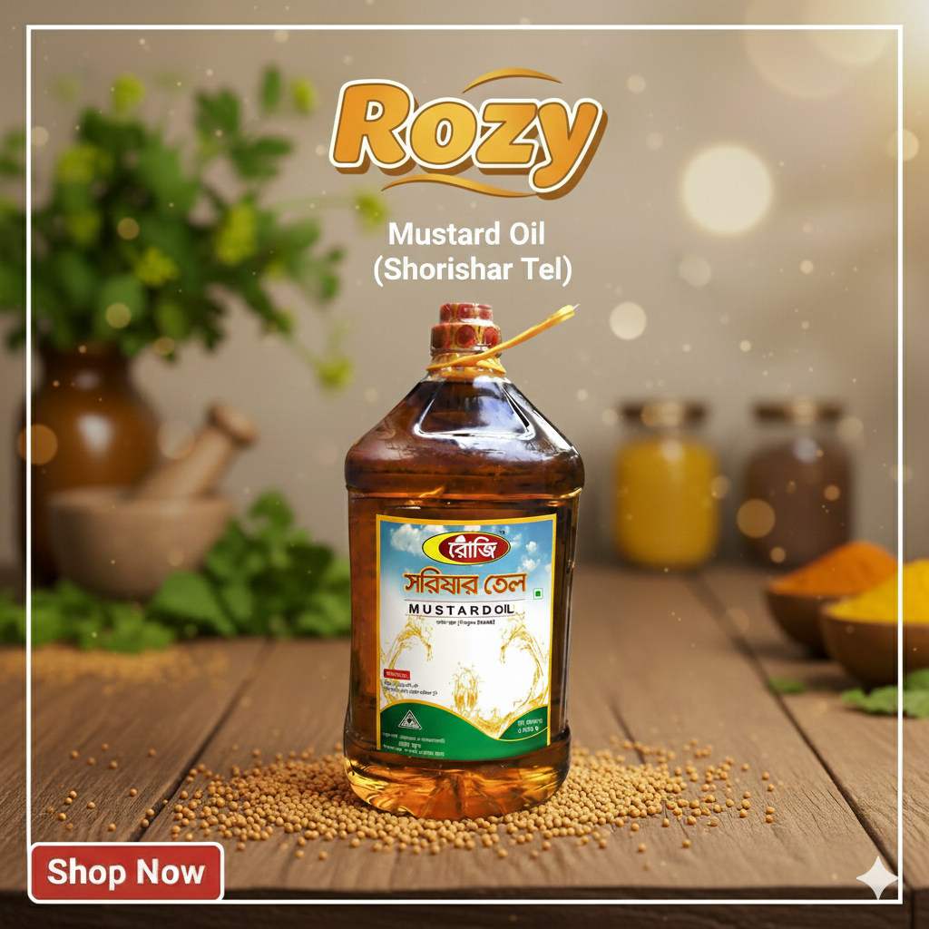 Mustard Oil-কাঠের ঘানি ভাঙ্গা সরিষার তেল 5 Liter